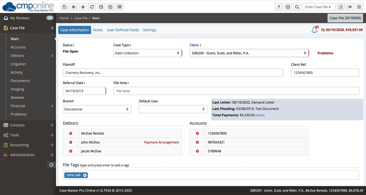 Software Features | Case Master Pro