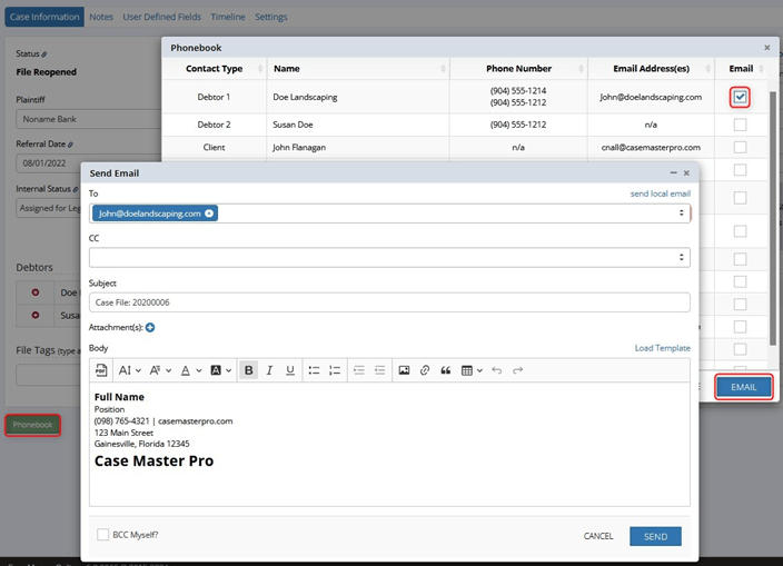 CMPOnline Phonebook Contact Search Feature