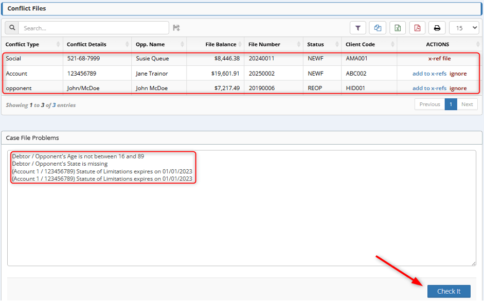 Checking for Conflict Files and Problems 2 Conflicting Files and Data Problems Check