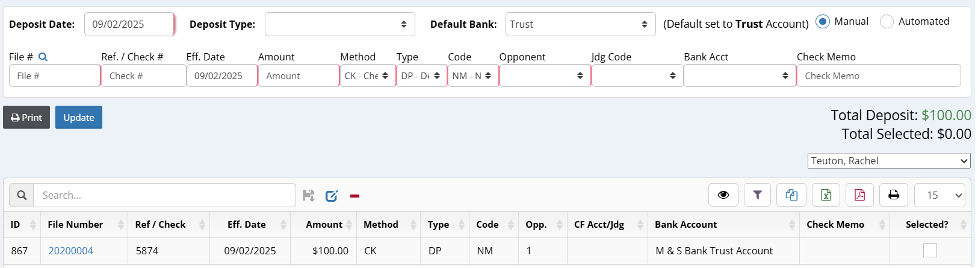 How to Enter Deposits in CMPOnline