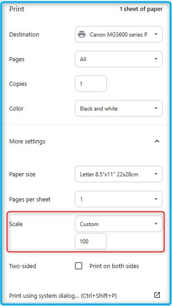 Changing Print Scale When Printing Checks In CMPOnline | Case Master Pro