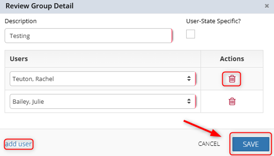 Creating and Assigning Reviews to a User Group 2 User Groups in CMPOnline