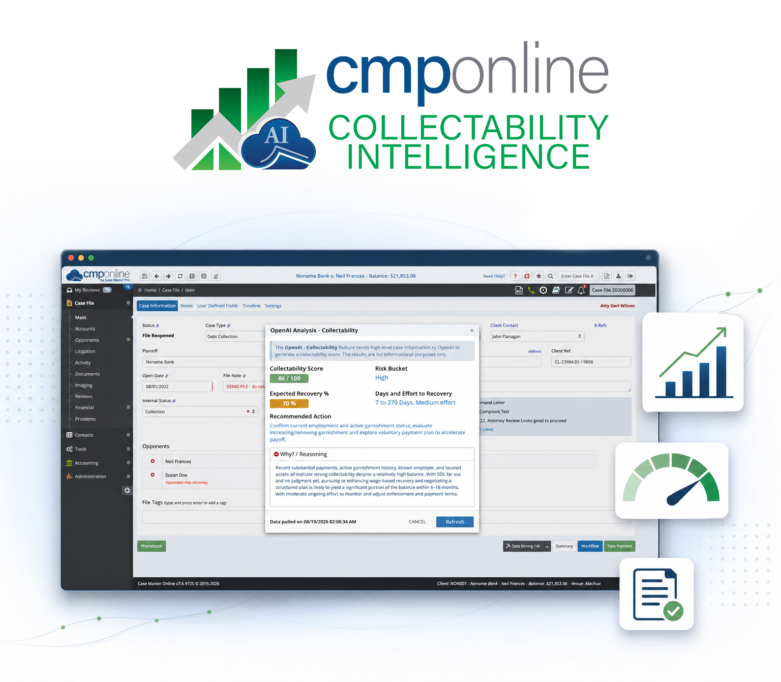 CMPOnline AI Collectability Intelligence