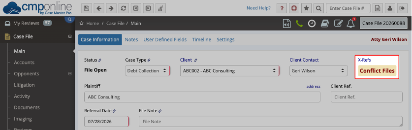 Cross-reference related files in CMPOnline